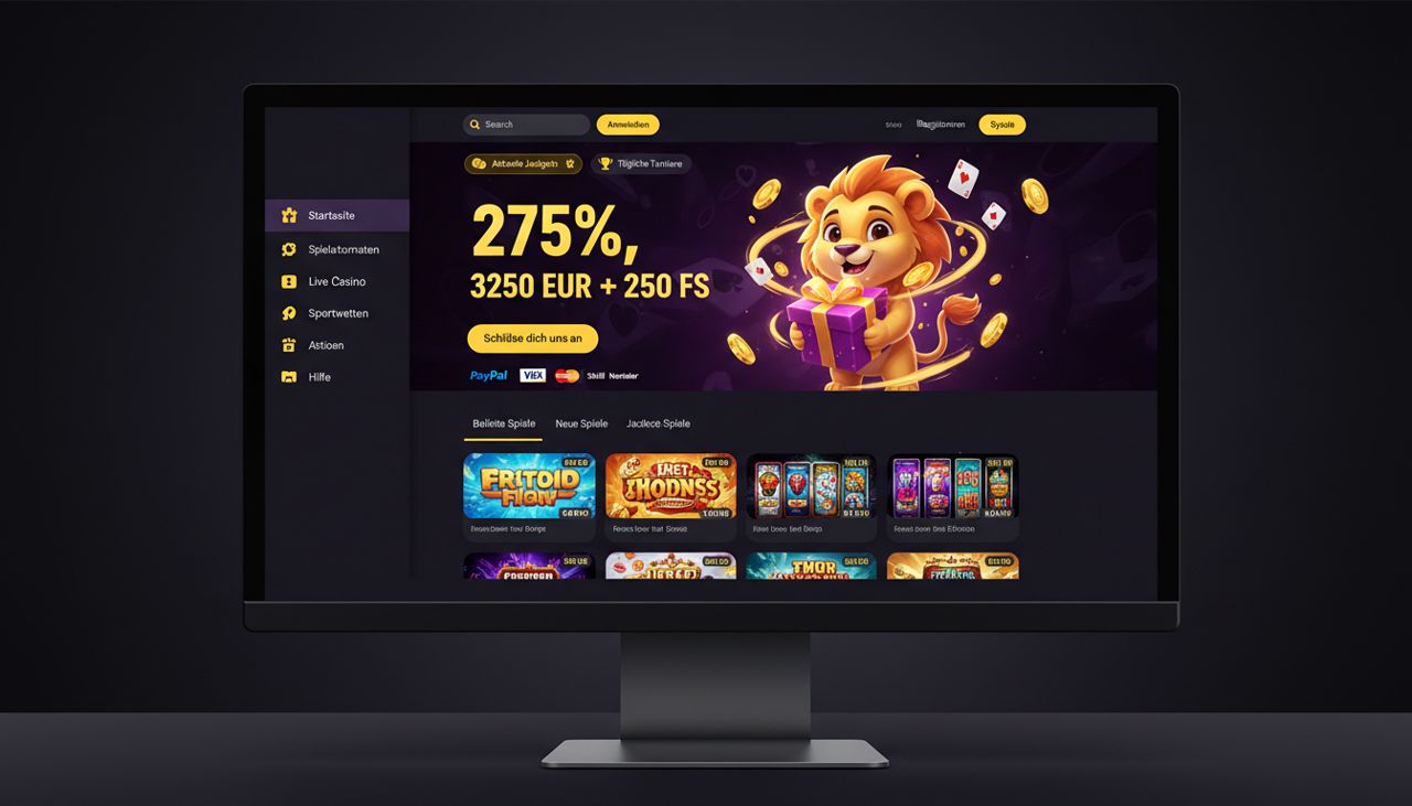Startseite von Zoome Casino mit Willkommensbonus-Banner, Spielauswahl und Zahlungsmethoden